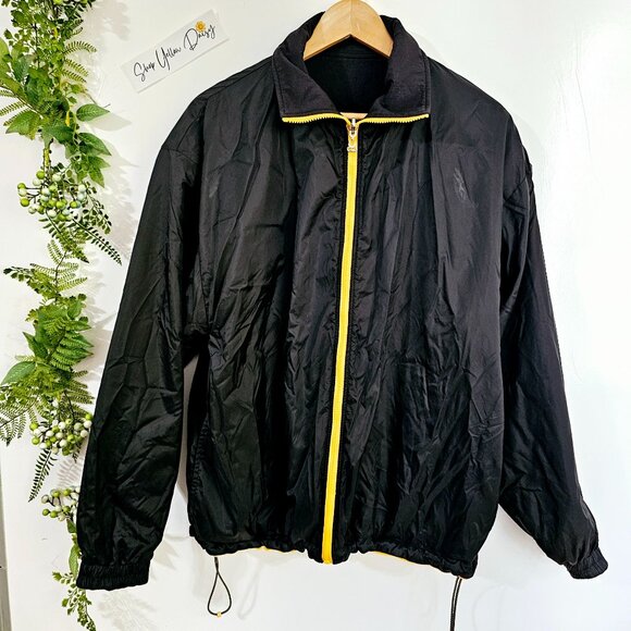 Marquis Sport Reversible Jacket M Yellow &‎ Black Zip-Up ~JA92.1.12 - Picture 6 of 9